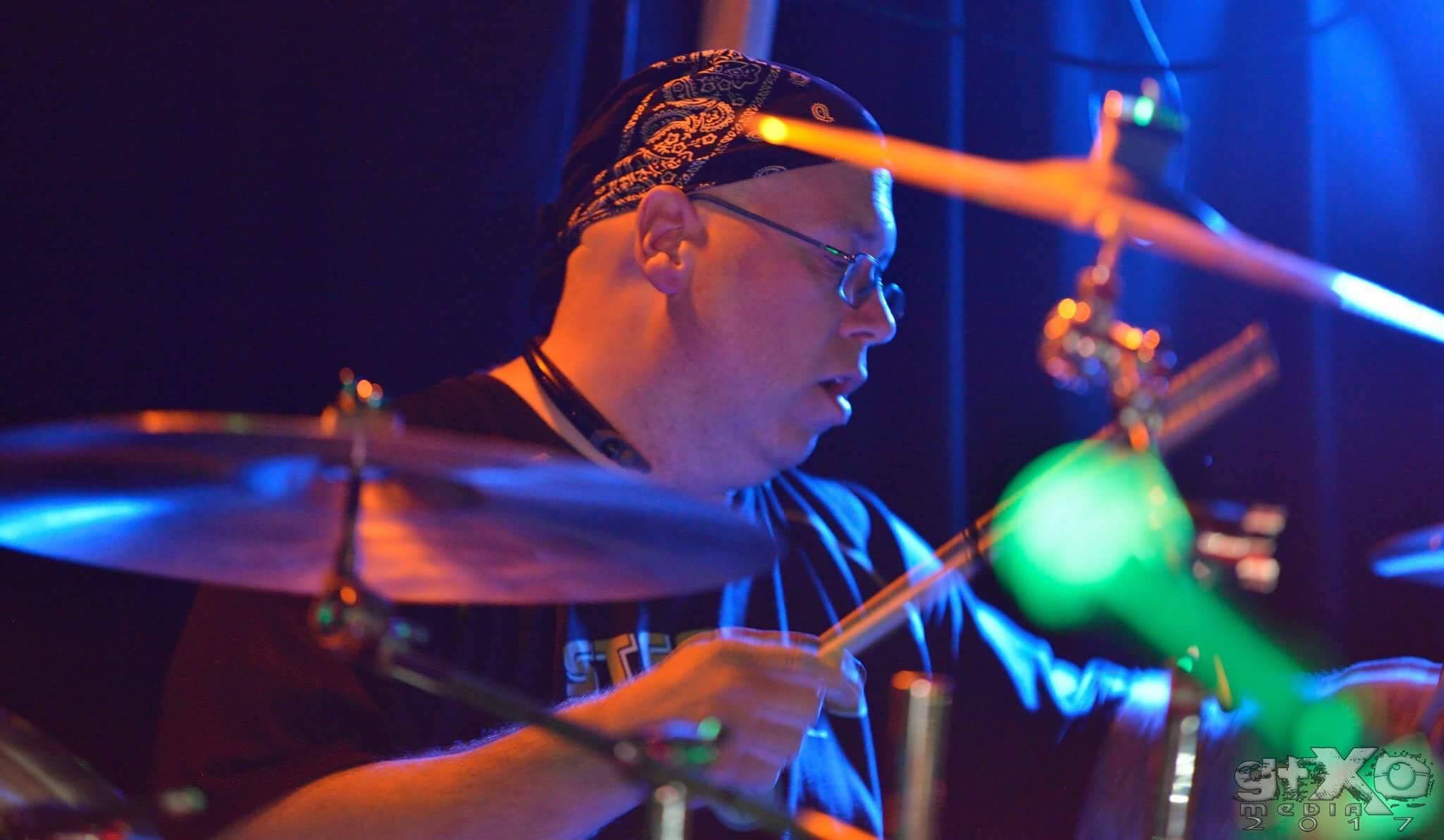 Harold Blum on the drums